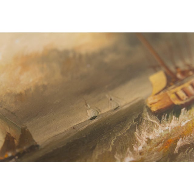Sailing Boats, 20th Century, Oil Paintings, Framed, Set of 2 For Sale - Image 13 of 18