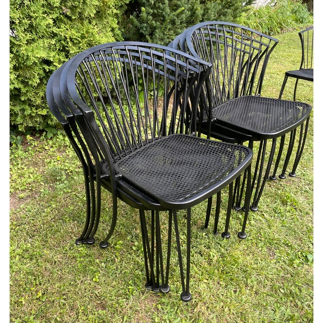 1990s 1990s Pinecrest Woodard Style Patio Garden Dining Set, 9 Pieces For Sale - Image 5 of 8