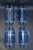 Italian Glass & Chrome Sconces by Veca Blue & Clear Mid-Century Modern - Pair For Sale In Miami - Image 6 of 13