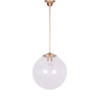 Mid-Century Chandelier in Glass and Brass from Kamenický Šenov, Czech, 1960s For Sale