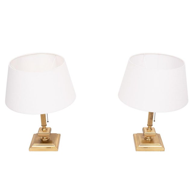 Brass Table Lamps from Herda, 1970s, Set of 2 For Sale - Image 4 of 11