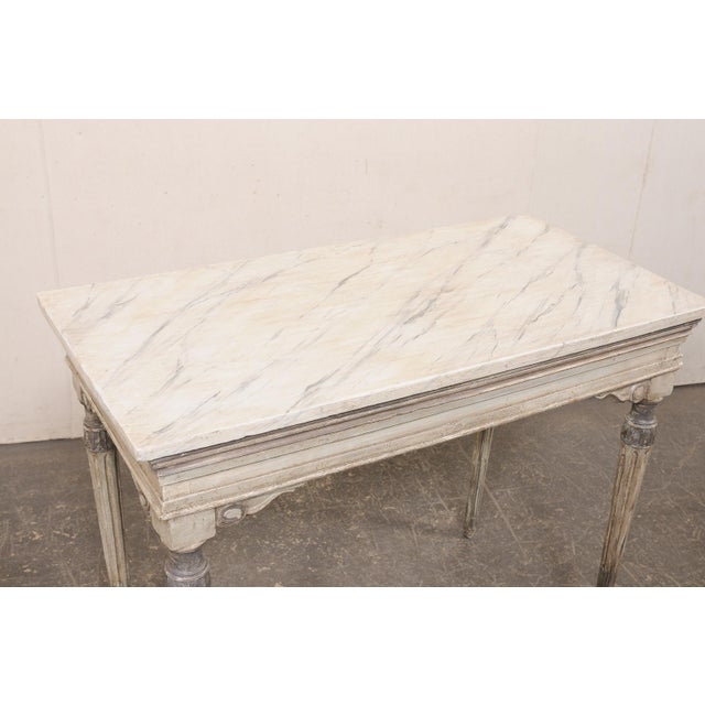 18th Century 18th C. Italian Console W/Faux Marble Top For Sale - Image 5 of 12