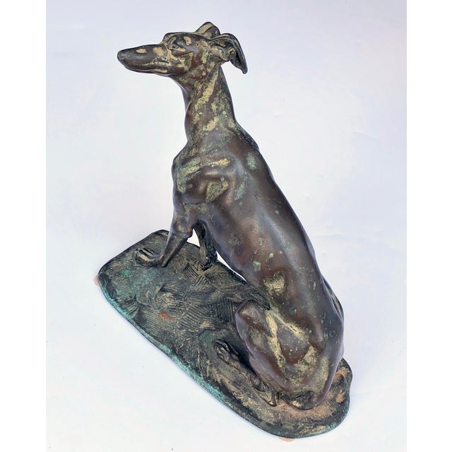 An Expressive and Well-Executed Bronze Greyhound; Possibly by Emmanuel Fremiet (Paris 1824-1910) For Sale - Image 4 of 5