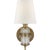 Thomas O'Brien for Visual Comfort Signature Jonathan Sconce in Quartz with Linen Shade For Sale