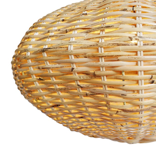 Rattan Basket Clove Pendant Light For Sale - Image 4 of 8