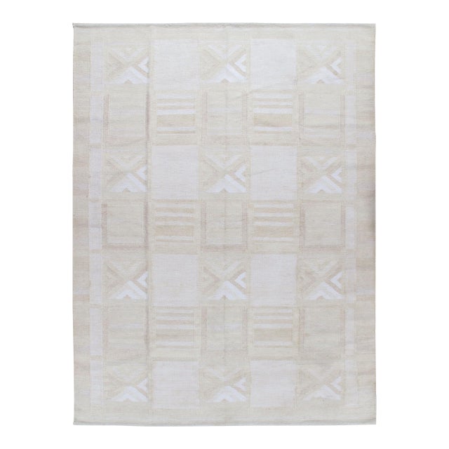 Swedish Style Kilim Deco Rug 9' X 12' For Sale