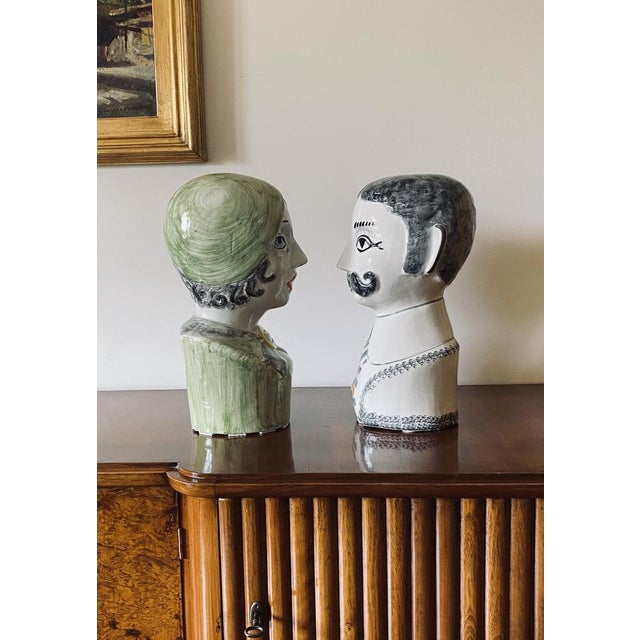 Half Bust Sculptures by Tarcisio Tosin for La Freccia, Vicenza, Italy, 1960s, Set of 2 For Sale - Image 12 of 18