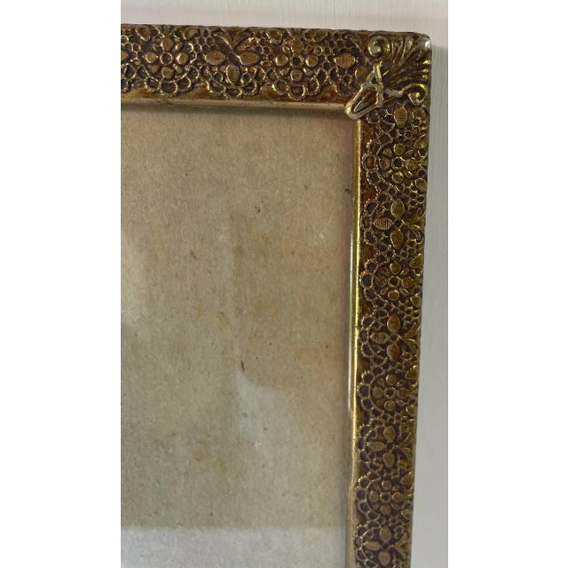 Mid-Century Modern Vintage Metal Brass Frame For Sale - Image 3 of 6