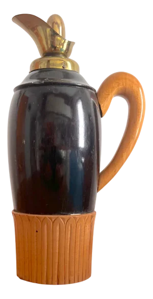Carved Wooden Thermos by Aldo Tura for Macabo, Italy, 1950s