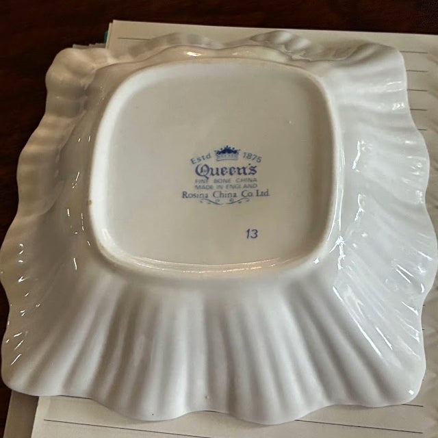 Vintage Queens Butterfly fine bone China dish made by the Rosina China Co, Ltd in Longton, England. The specific printed...