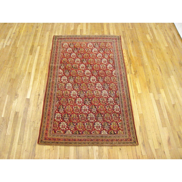 Antique Indian Agra Oriental Rug, size 6'6" H x 4'0" An antique Indian Agra Oriental Rug, size 6'6" H x 4'0" W, in Small...