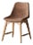 Matthew Izzo Home Leather Mod and Teak Wood Dining Chair For Sale