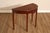 High Quality Custom Mahogany Inlaid Demilune Console Table. Featuring a Center Drawer and Finely Carved Skirt. Central...
