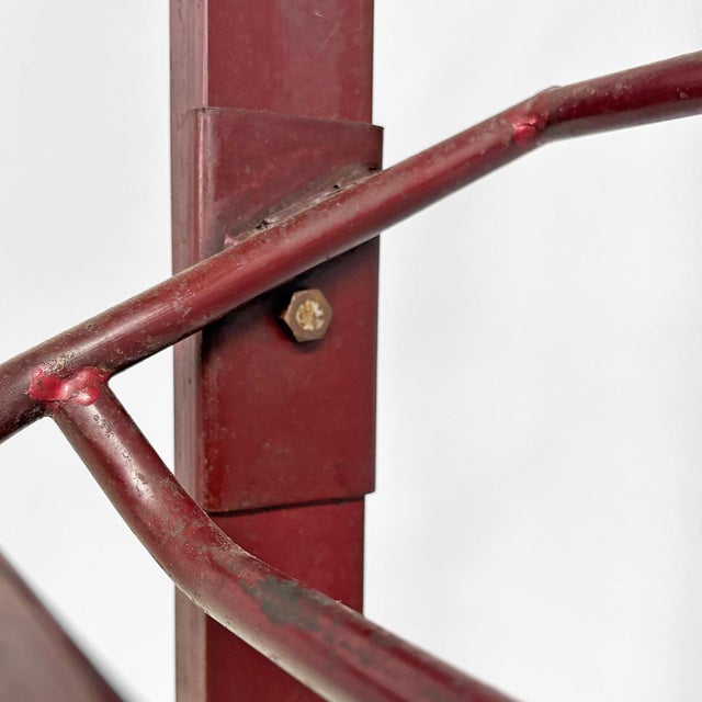 1990s Italian Industrial Floor-Standing Metal Bottle Rack, 1990s For Sale - Image 5 of 13