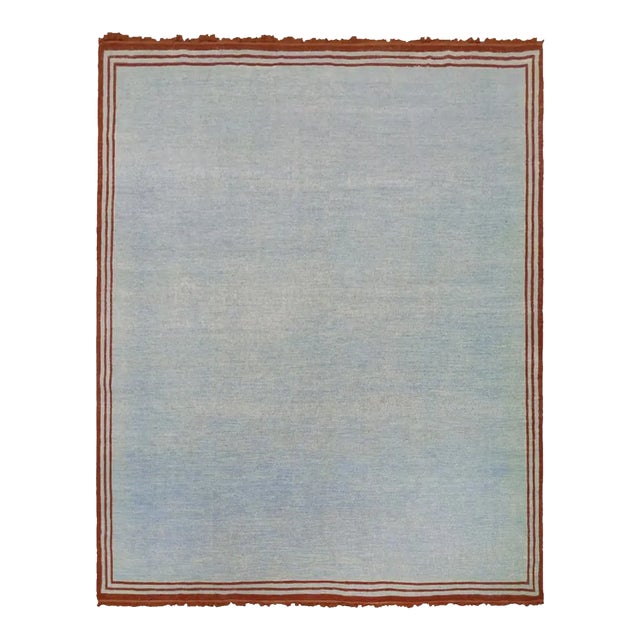 Ward + Gray Terracotta by the Sea HandKnotted 100% Ghazni Wool Runner Rug, 2.5' x 12' For Sale