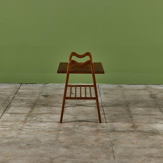 Brown Ico Parisi Style Two-Tier Side Table For Sale - Image 8 of 12