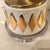 Glazed Ceramic Mid Century Gold Diamond Lamps - A Pair For Sale - Image 4 of 9