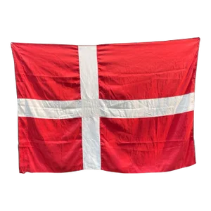 Vintage 1980s Flag of Denmark in Satin