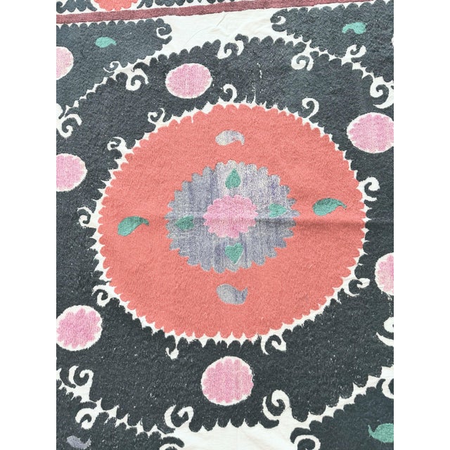 Vintage Embroidered Suzani from Samarkand, circa early 1960s. Dimension; 50'' x 53'' inches / 127 x 135 cm / 4'2'' x 4'5''...