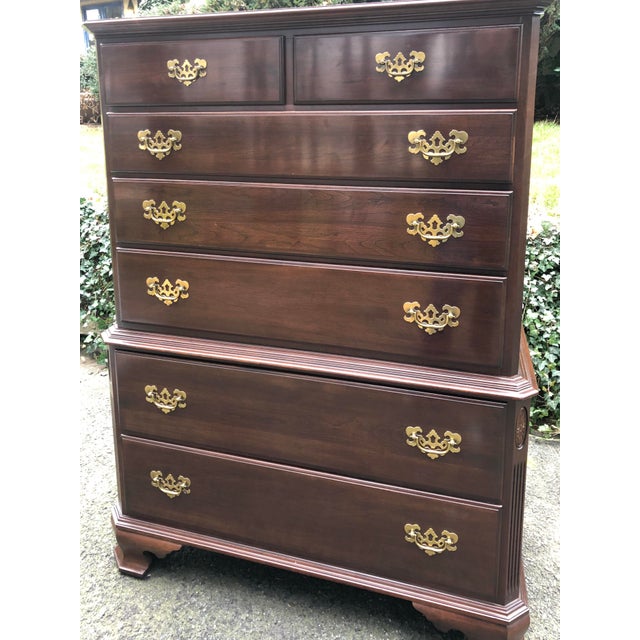 Ethan Allen Court Cherry Tall Chest of Drawers Chairish