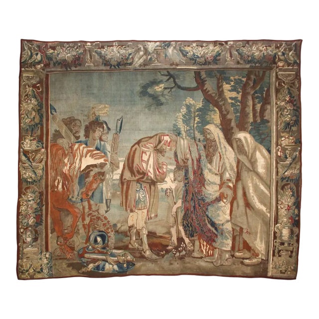 17th Century Flemish Religious Scene Tapestry For Sale - Image 4 of 4