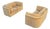 Pair of 1980s John Mascheroni for Swaim Postmodern Curved Back Playpen Style Love Seats For Sale