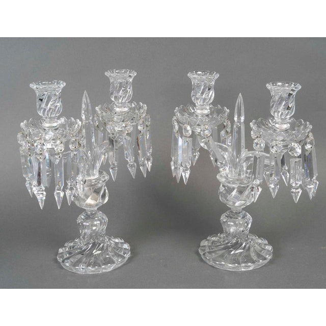 Pair of candelabras by baccarat, early 20th century, napoleon iii style. Pair of candelabras from the late 19th or early...