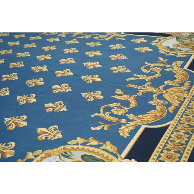 French Aubusson Design Rug 8'1'' X 10'2'' For Sale - Image 9 of 10