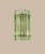 Mid-Century Modern Murano Glass Triedri Wall Sconces in Deep Emerald Green | Hand-Blown Venetian Prism Column Lights, Chrome Frame, Rare Italian Lighting - a Pair For Sale - Image 3 of 6