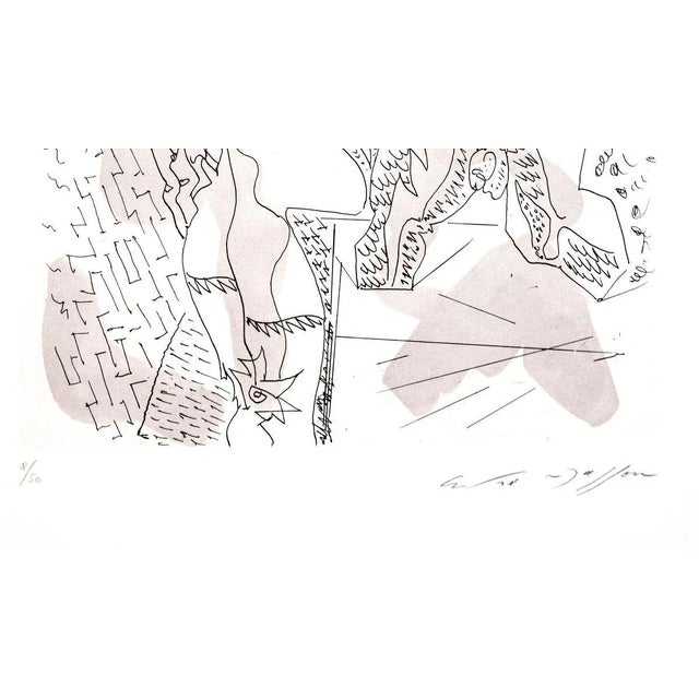 Faune et Femme au Armure - Original Etching by André Masson - 1966 1966 For Sale - Image 4 of 5