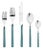 Mepra Fantasia 5-Piece Flatware Set, Petroleum Blue For Sale