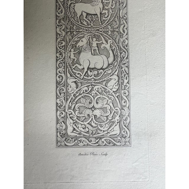 Mid 19th Century Etching Reproduction of Two Cathedral Diptyques by French Artist Nicolas Xavier Willemin For Sale In Houston - Image 6 of 7