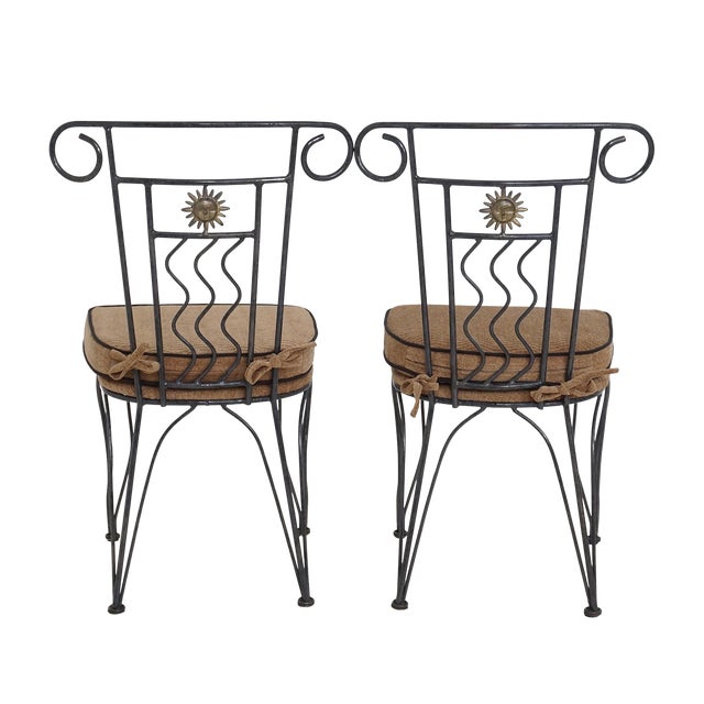 Mid 20th Century Pair of Iron Sun Chairs For Sale - Image 4 of 6