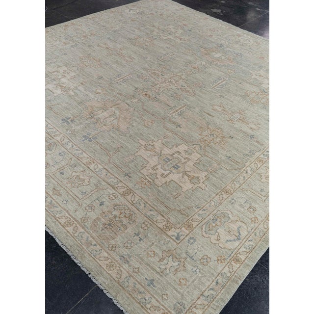 Gray Oushak Square Rug 7'10" x 8'3" For Sale - Image 8 of 8