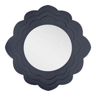 Fleur Home Audubon Magnolia Circle Mirror in Hale Navy, 36x36 For Sale