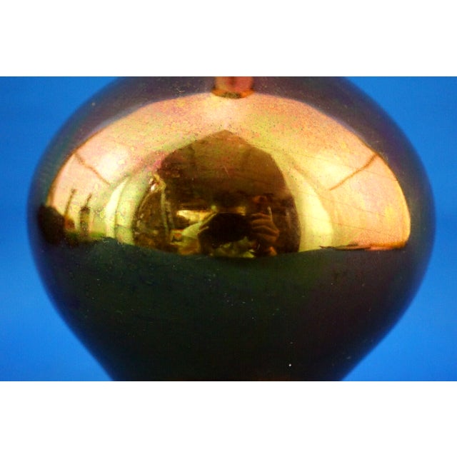 Ceramic Vase with Gilt Metallic Lustre Glaze from Bottega Gatti, Italy, 1970s For Sale - Image 16 of 18