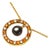 Late 20th Century 14K Yellow Gold Black Pearl Orange Citrine Topaz Pendant Necklace For Sale