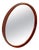 Round Mirror in Teak by Uno & Östen Kristiansson for Luxus, 1960s For Sale