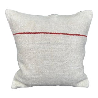 Turkish Hemp Pillow Cushion Natural Beige Red Cushion Cover 20x20 For Sale