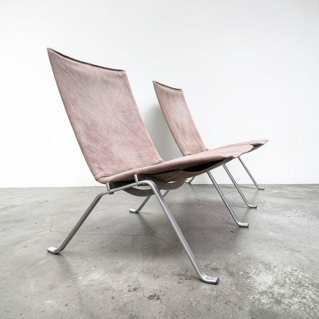 Pk22 lounge chairs by poul kjærholm | e. Kold christensen | denmark, 1960s iconic danish modern lounge chairs designed by...