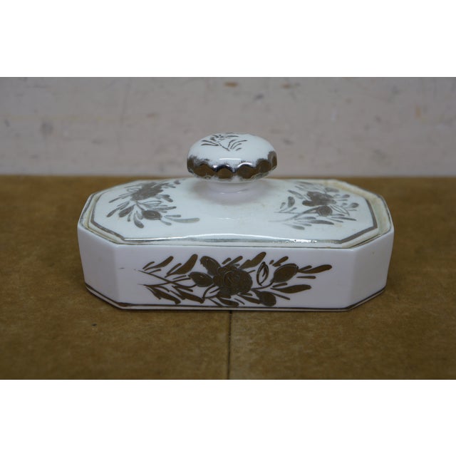 Antique Porcelain Ceramic Lidded Butter Dishes Casseroles Tureens 6" - Set of 5 For Sale - Image 6 of 18