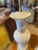 Mid 20th Century Pair of Midcentury Porcelain Lamps Greek Key Detail For Sale - Image 5 of 6