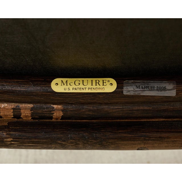 Set of Four Barbara Barry Rattan Script Dining Chairs For Sale - Image 15 of 18