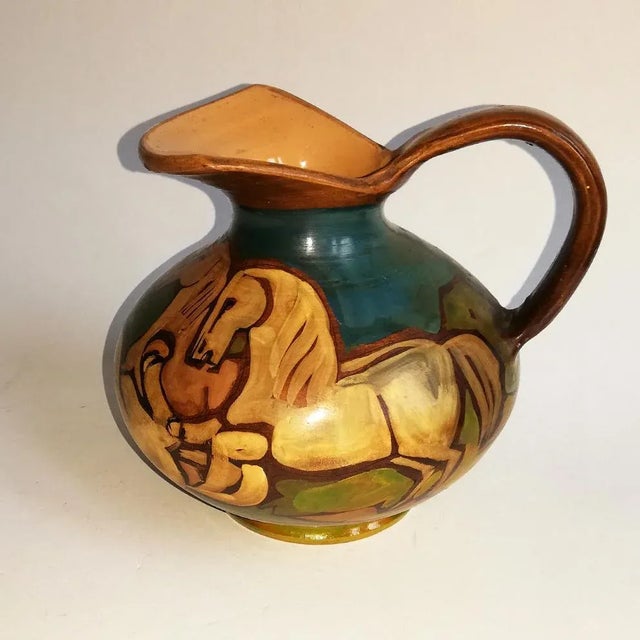 Mid-Century Italian Ceramic Pitcher from Valbruna For Sale - Image 6 of 8