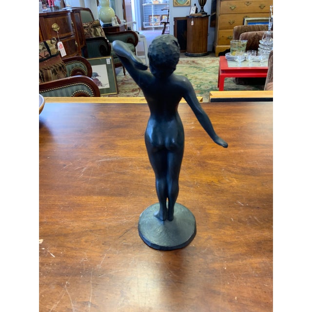 20th century bronze nude figure. Solid bronze, no markings or stamps.