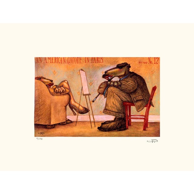 Mustard Markus Pierson "American Coyote in Paris" 5 Hand Signed Limited Ed Photoliths For Sale - Image 8 of 13