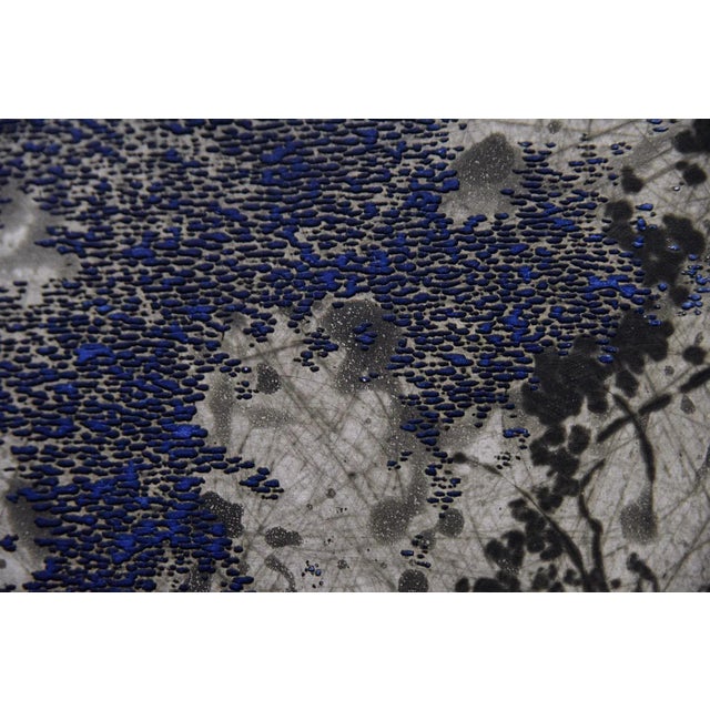 Paper Yannick Ballif, Abstract Serigraph on Woven Paste, 1976 For Sale - Image 7 of 12