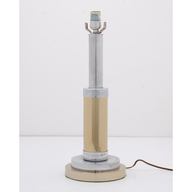 Mutual Sunset Lamp Manufacturing Company Table Brass Chrome 1970s