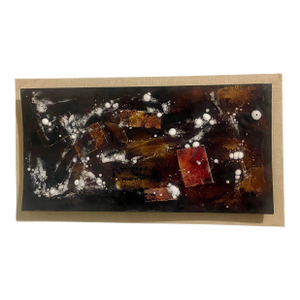 1960s Large Original Enameled Copper Art by Mariit Guinness Entitled “Galaxy”