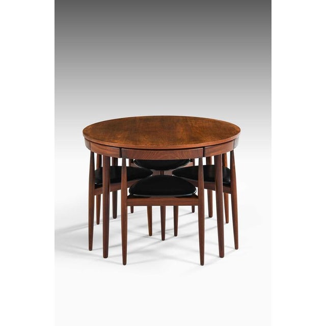 Rare dining set model Roundette designed by Hans Olsen. Produced by Frem Røjle in Denmark. This rare dining set, model...